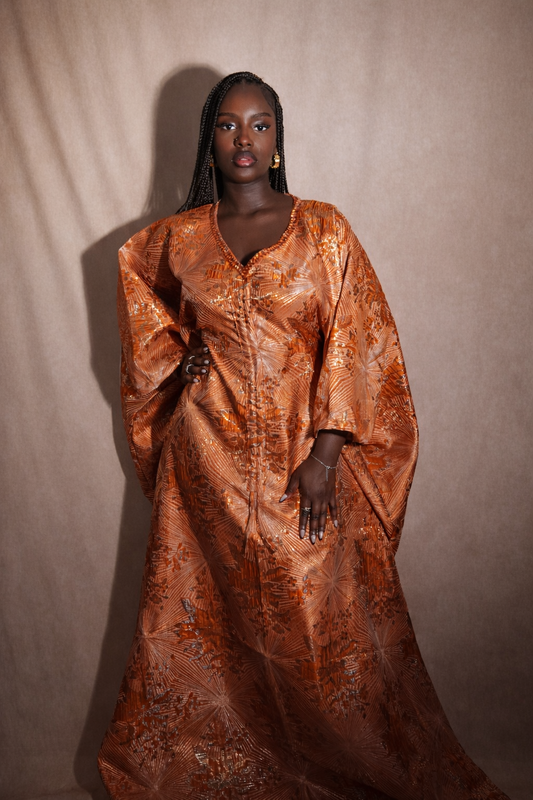 Alicia Dress – Boubou africain majestueux en brocard