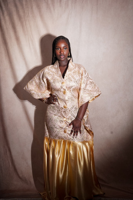 Khadija Dress – Royal Brocade Dress